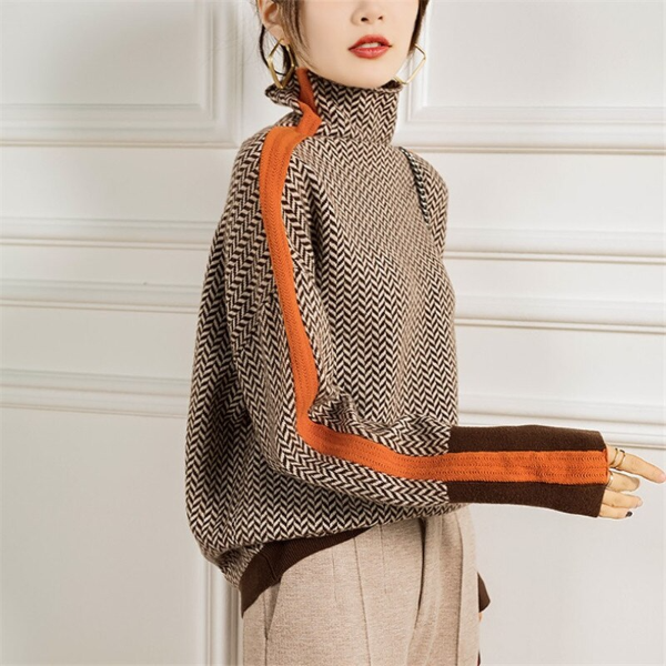 Calliope | Herringbone Knit Sweater