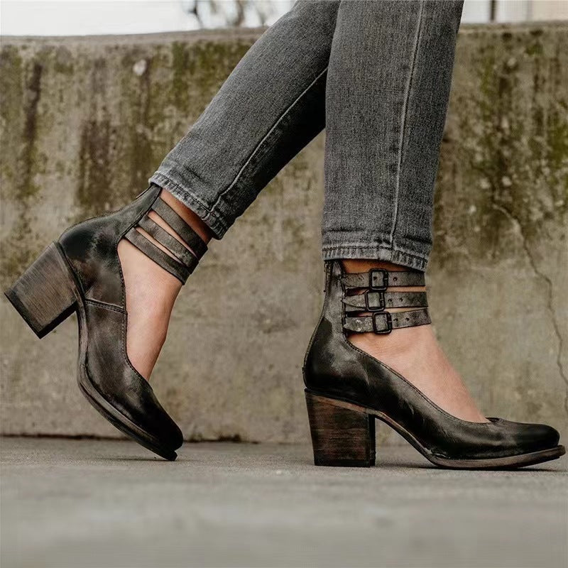 Sadie | Strappy Block Heels