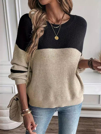 Autumn | Contrast Knit Sweater