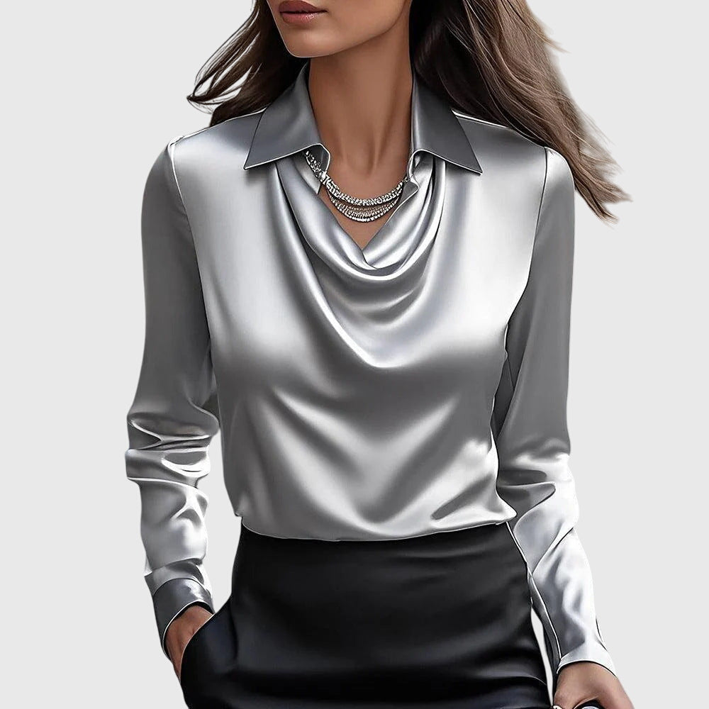 Franziska | Satin Drape Blouse