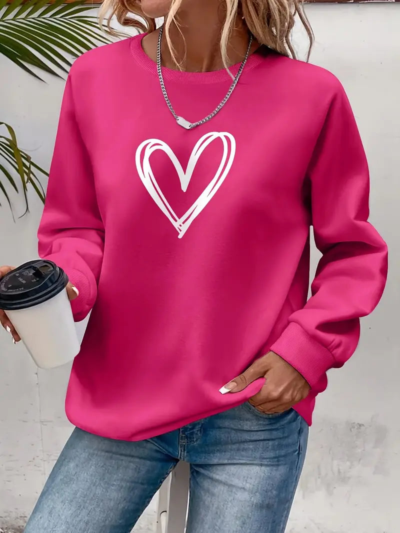 Fabienne | Heart Print Sweater