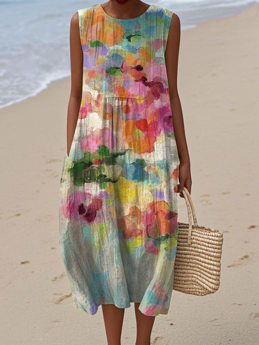 Chloe | Watercolor Blooms Dress
