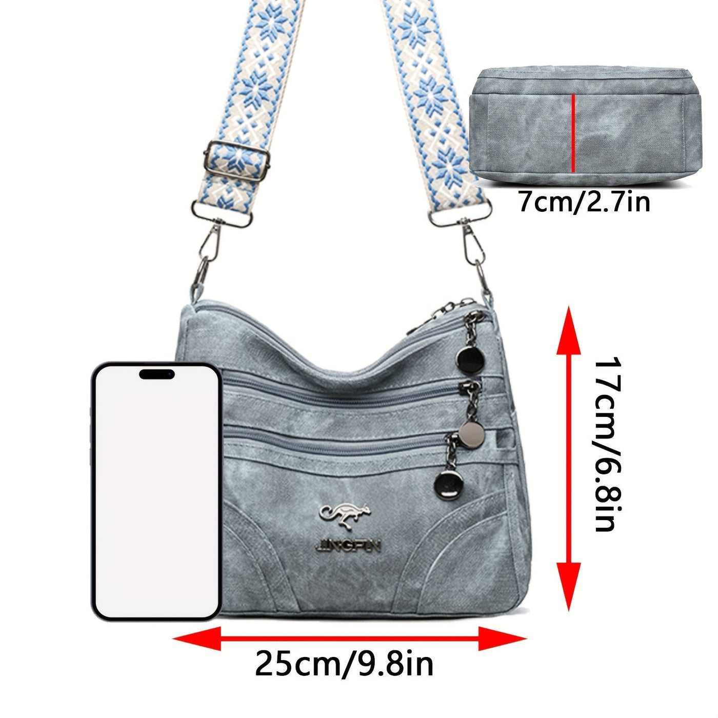 Selma | Pattern Strap Crossbody Bag