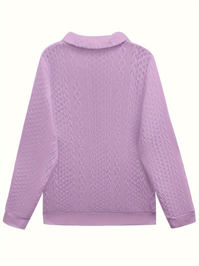 Fiona-Marie | Cable Knit Half-Zip Sweater