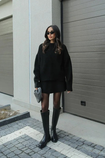 Halle | Knit Sweater & Skirt Set