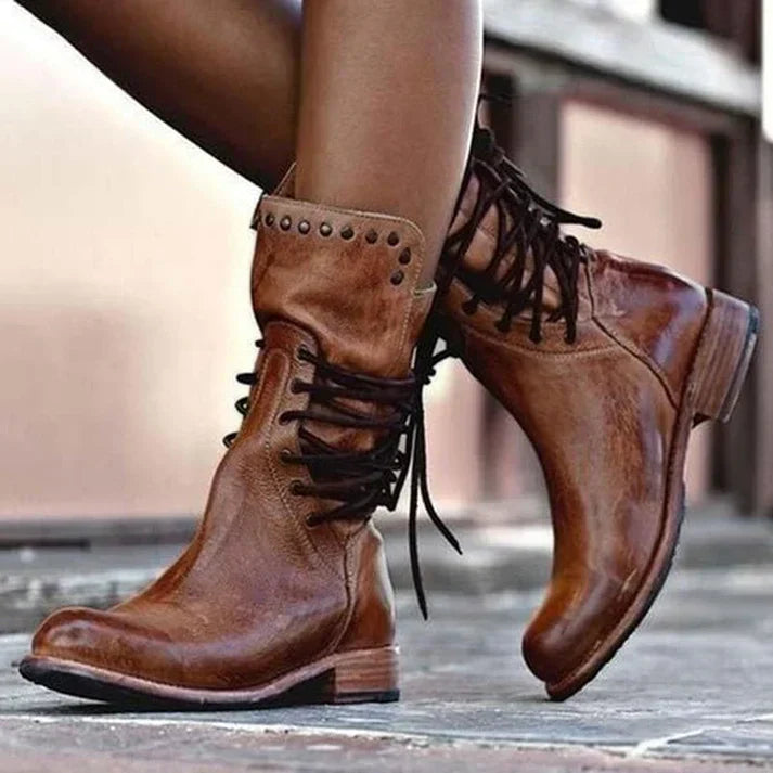 Gianna | Vintage Lace-Up Boots