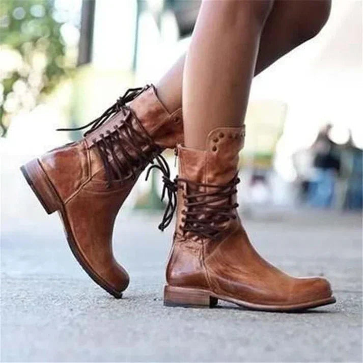 Gianna | Vintage Lace-Up Boots