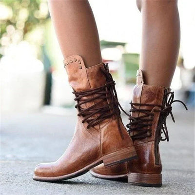 Gianna | Vintage Lace-Up Boots