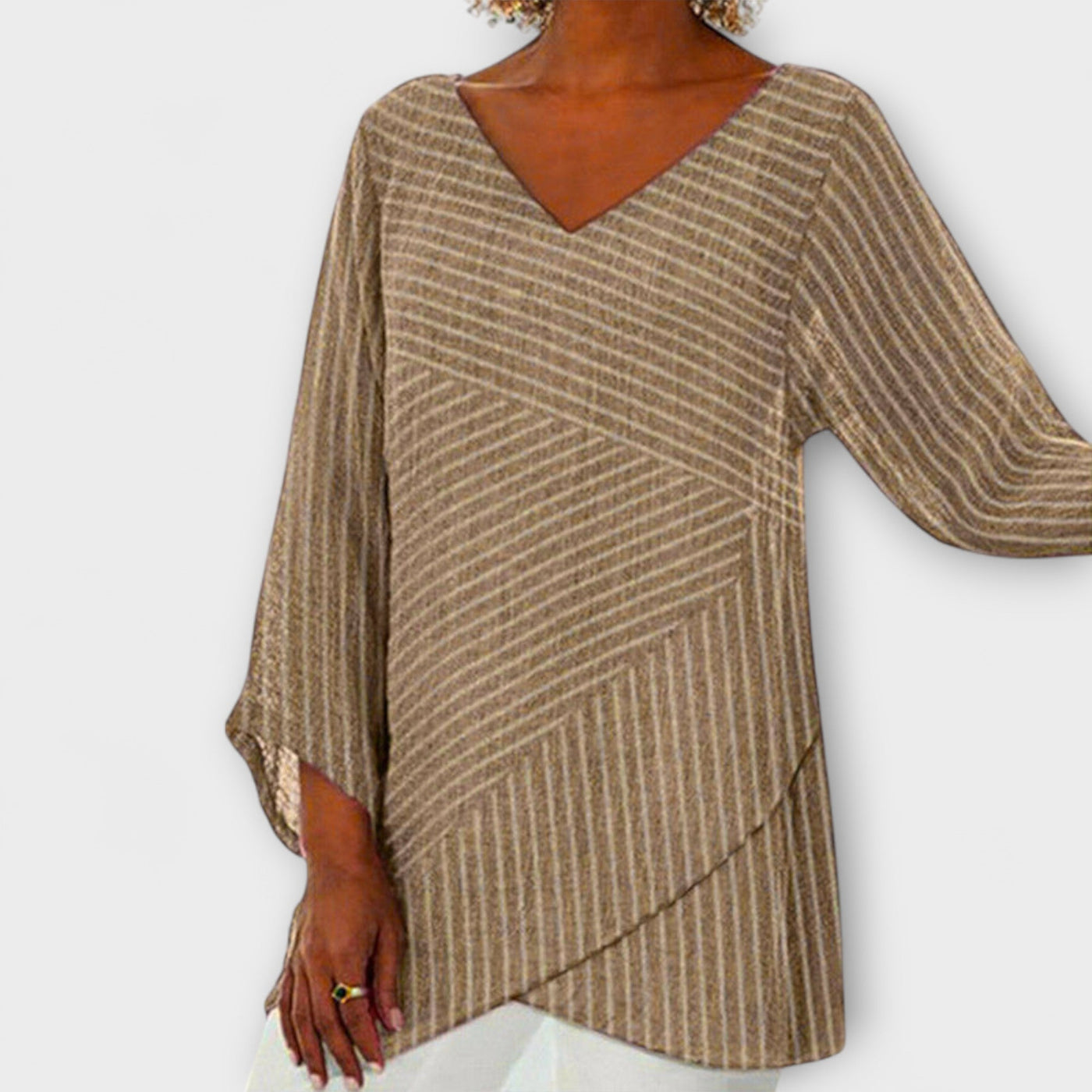 Frederika | Midnight Stripe Blouse