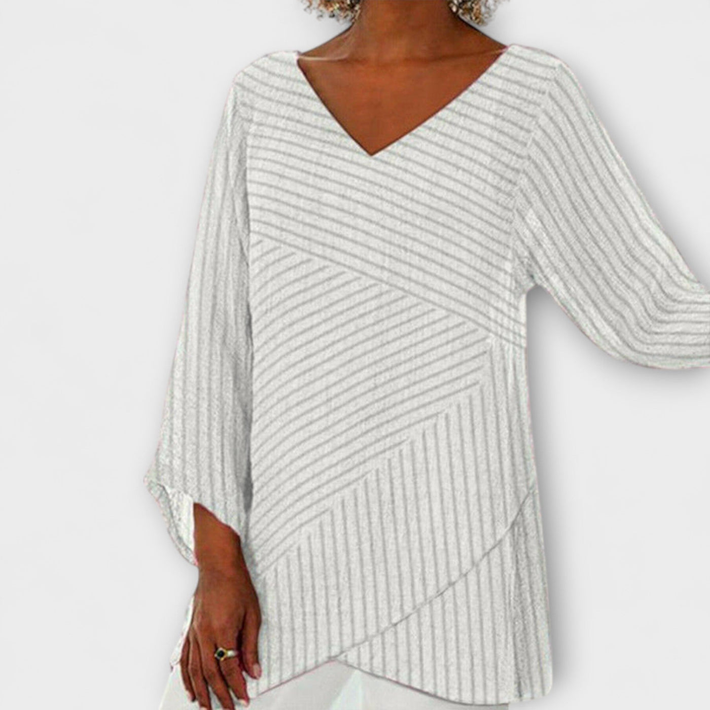 Frederika | Midnight Stripe Blouse