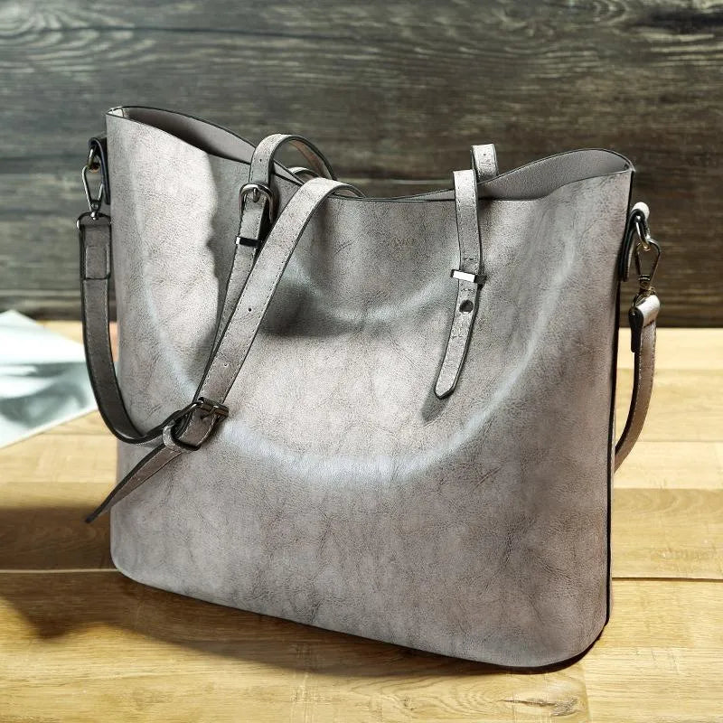 Sigrid | Minimalist Brown Leather Tote
