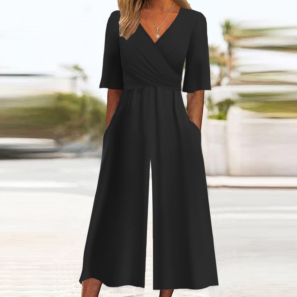 Elisa | Classic Wrap Jumpsuit