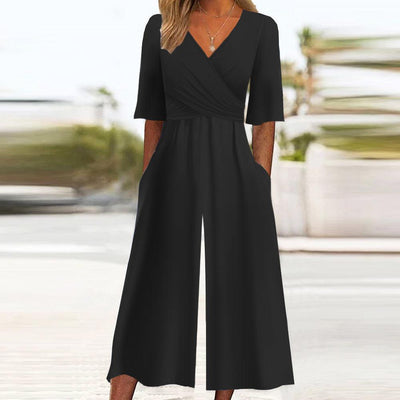 Elisa | Classic Wrap Jumpsuit