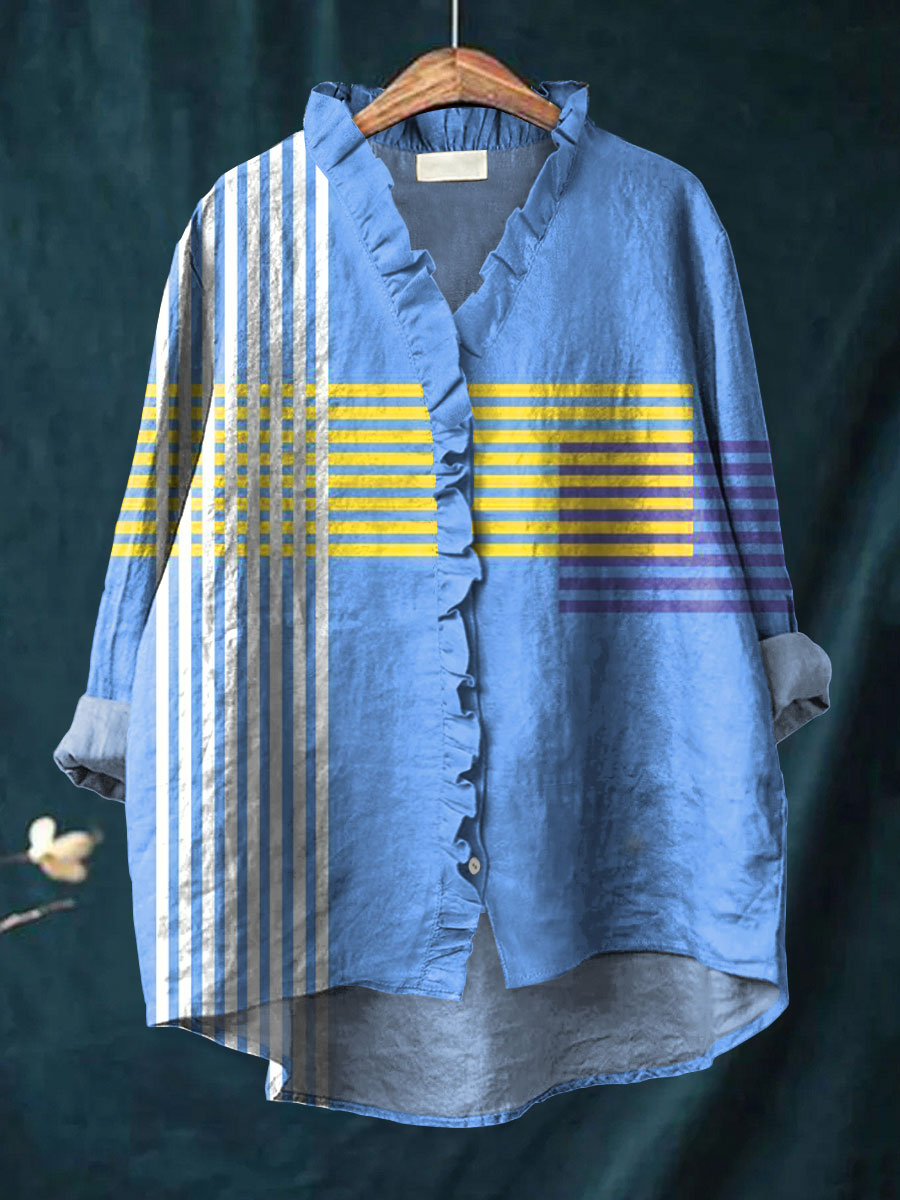Nedi | Ruffle Collar Boho Blouse