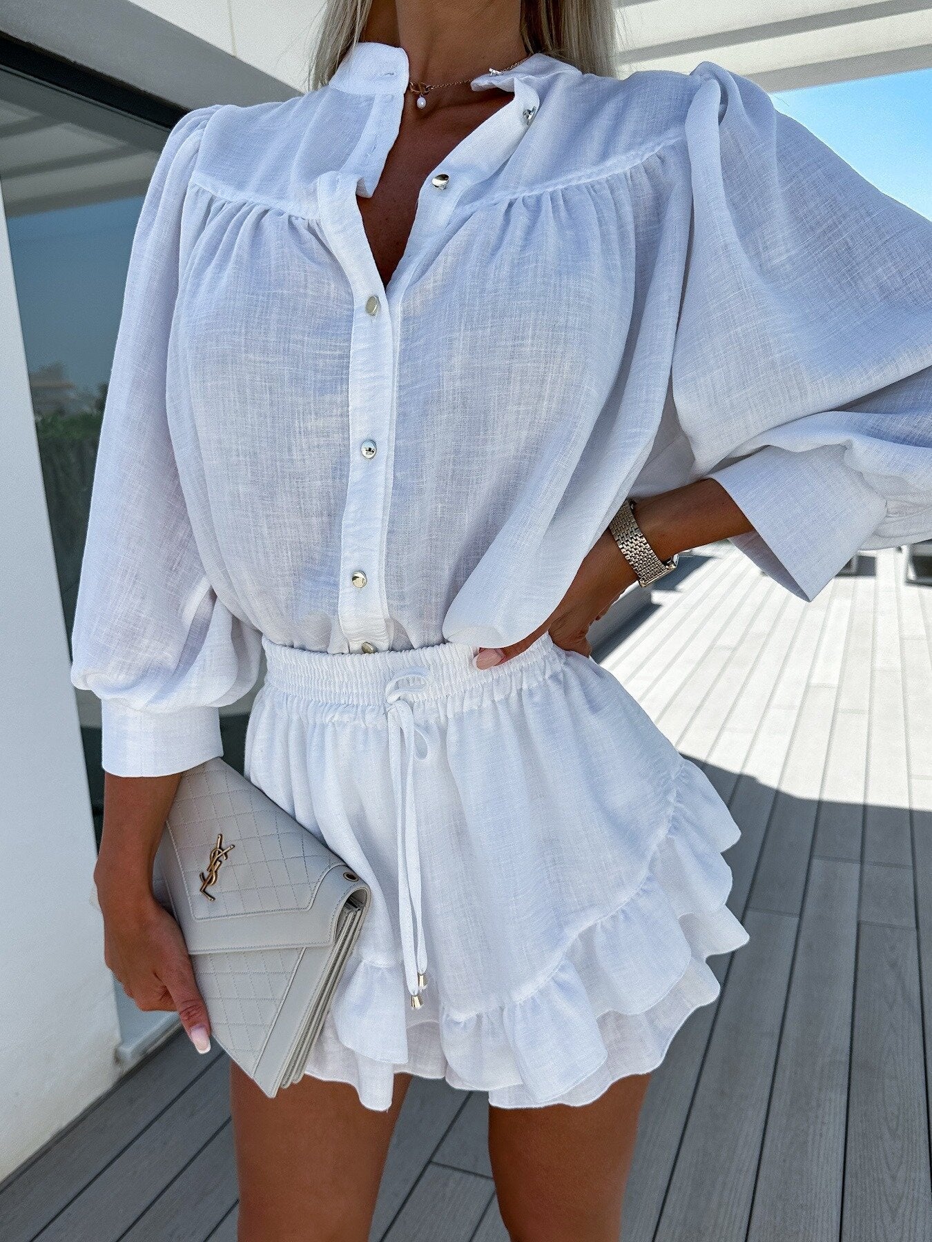 Amara | Sunlit Blouse & Ruffle Skirt Set