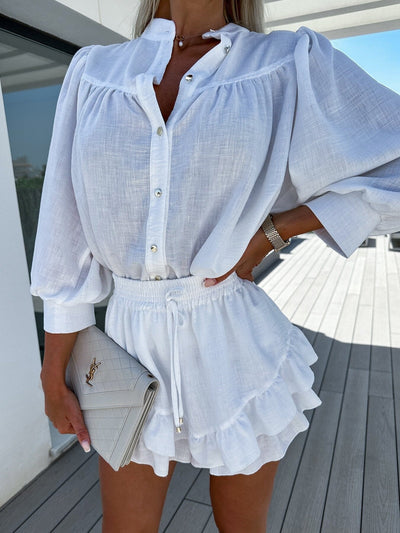 Amara | Sunlit Blouse & Ruffle Skirt Set