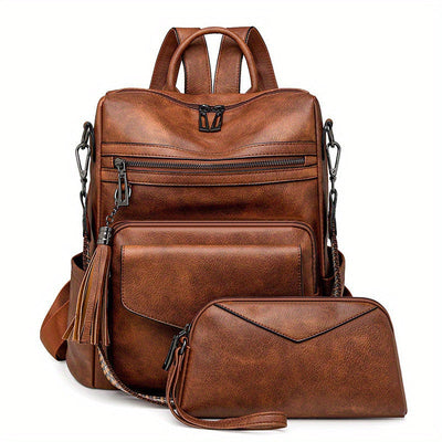 Ida | Convertible Leather Backpack & Purse Set