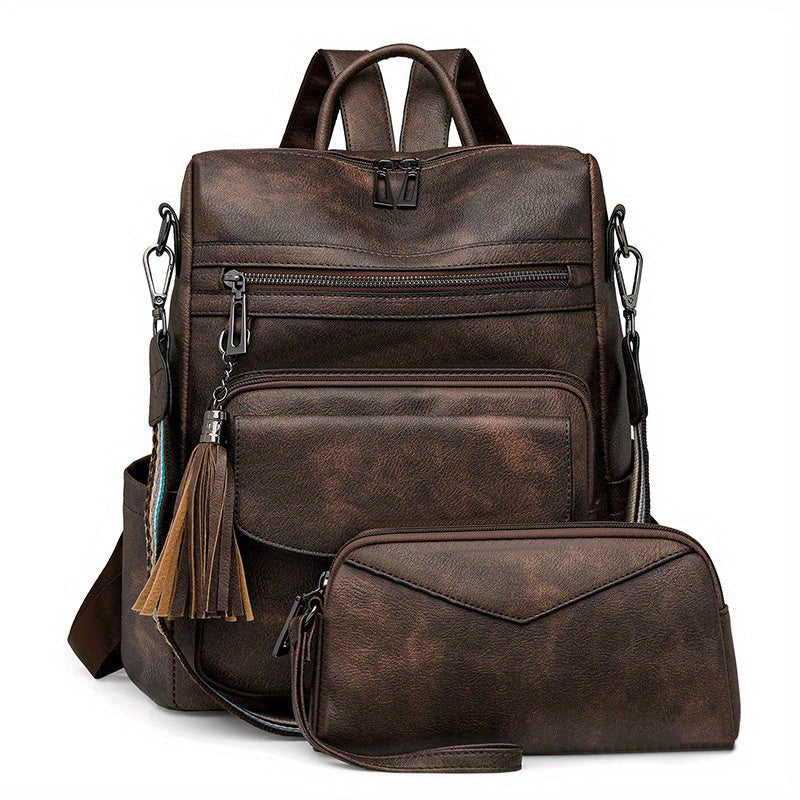 Ida | Convertible Leather Backpack & Purse Set