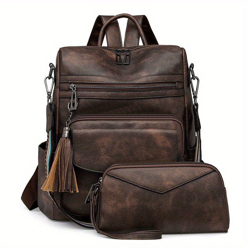 Ida | Convertible Leather Backpack & Purse Set
