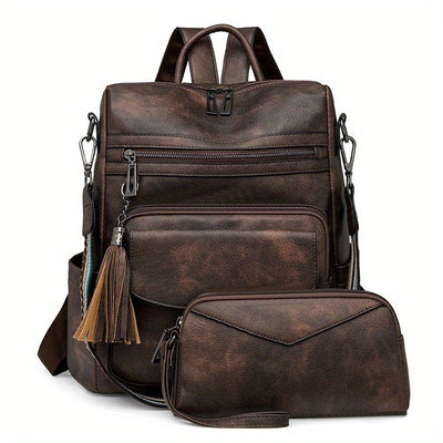 Ida | Convertible Leather Backpack & Purse Set