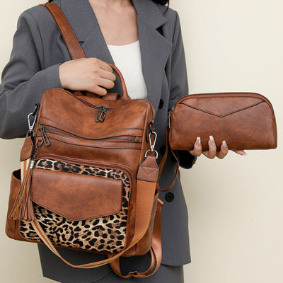 Ida | Convertible Leather Backpack & Purse Set