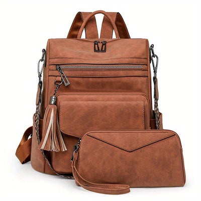Ida | Convertible Leather Backpack & Purse Set