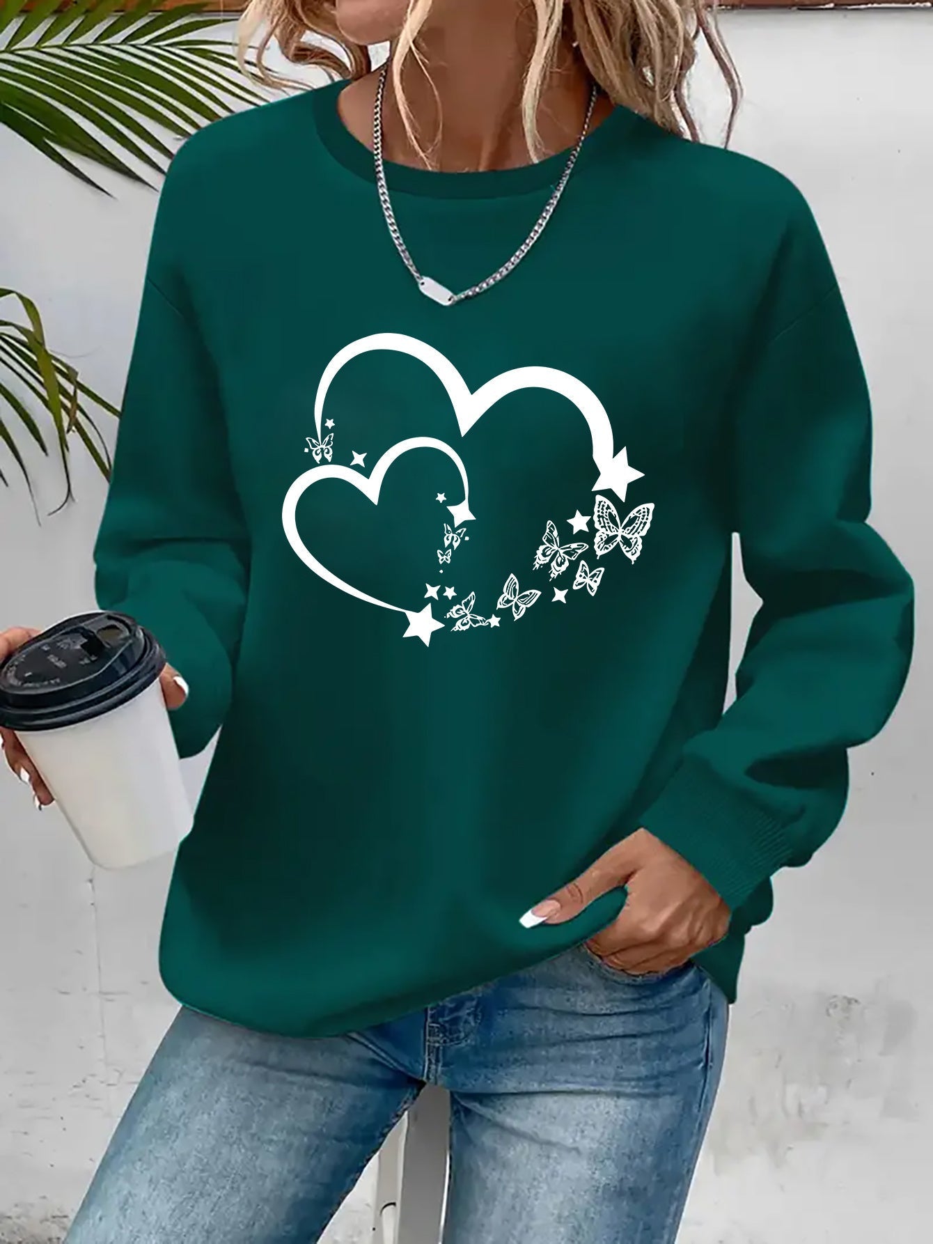 Faye | Butterfly Heart Sweater