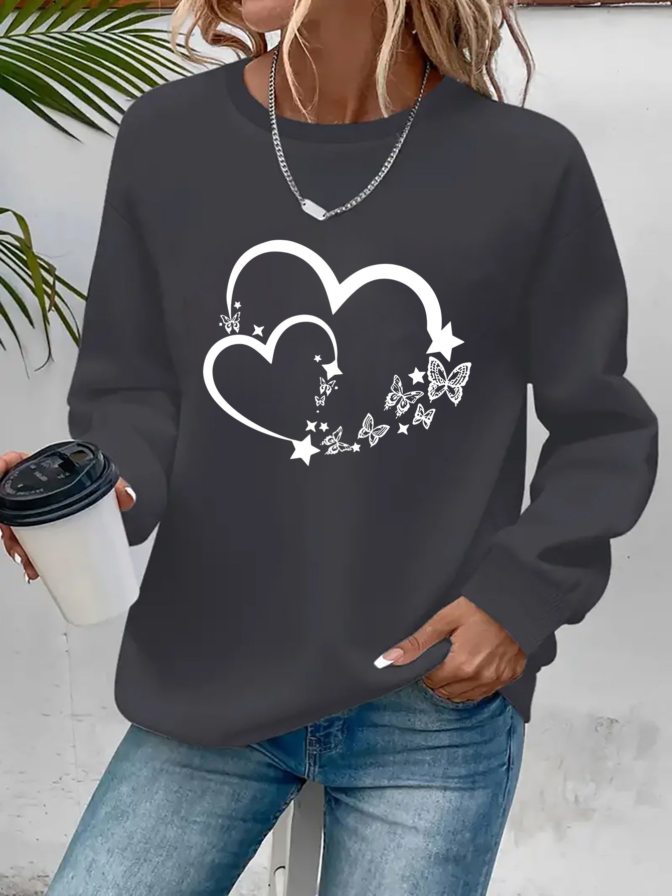 Faye | Butterfly Heart Sweater