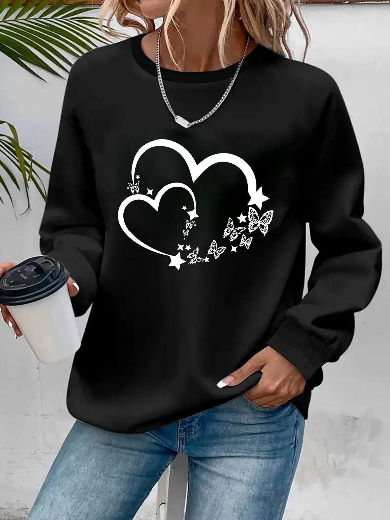 Faye | Butterfly Heart Sweater