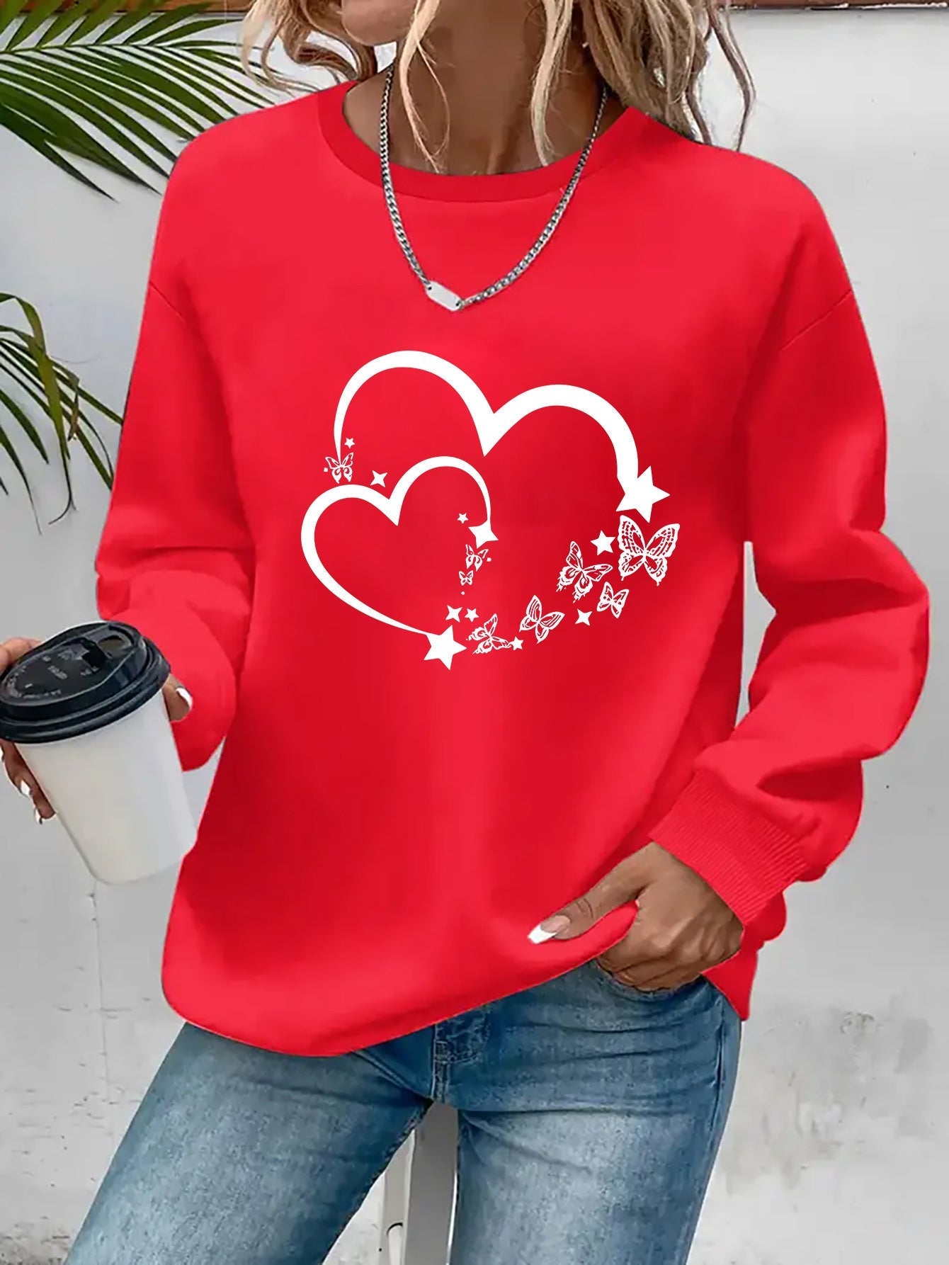 Faye | Butterfly Heart Sweater