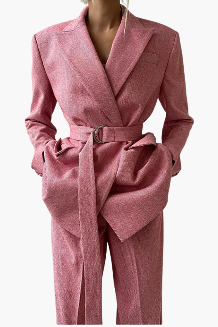 Olive | Houndstooth Blazer and Pants Set