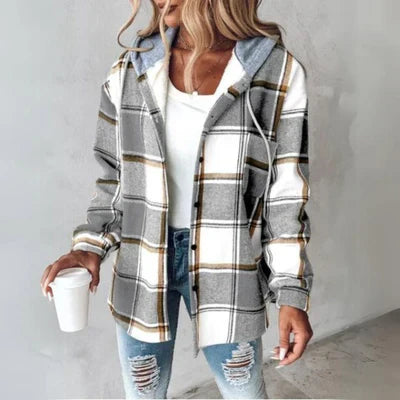 Blaire | Plaid Hooded Sweater