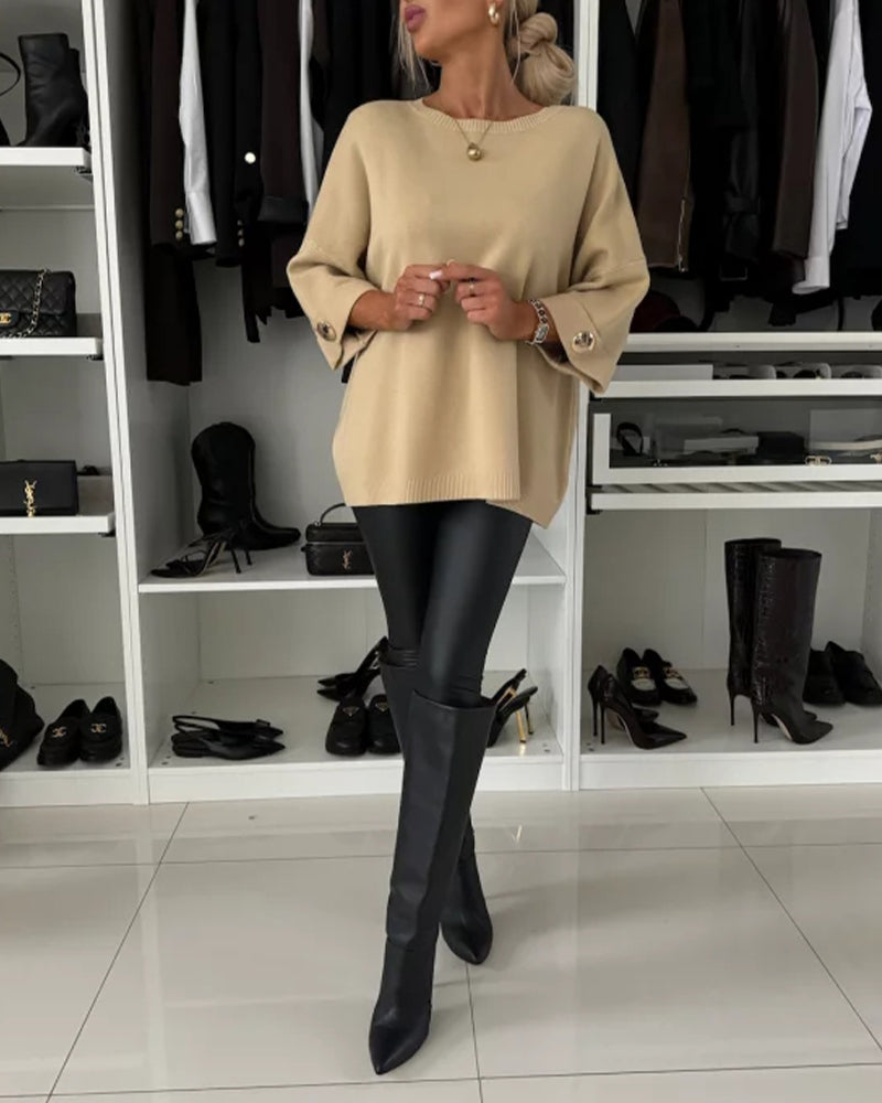 Frigg | Button Sleeve Sweater