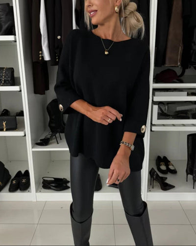 Frigg | Button Sleeve Sweater