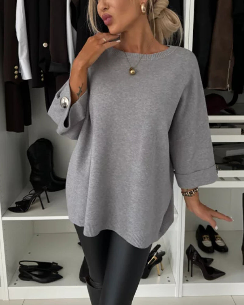 Frigg | Button Sleeve Sweater