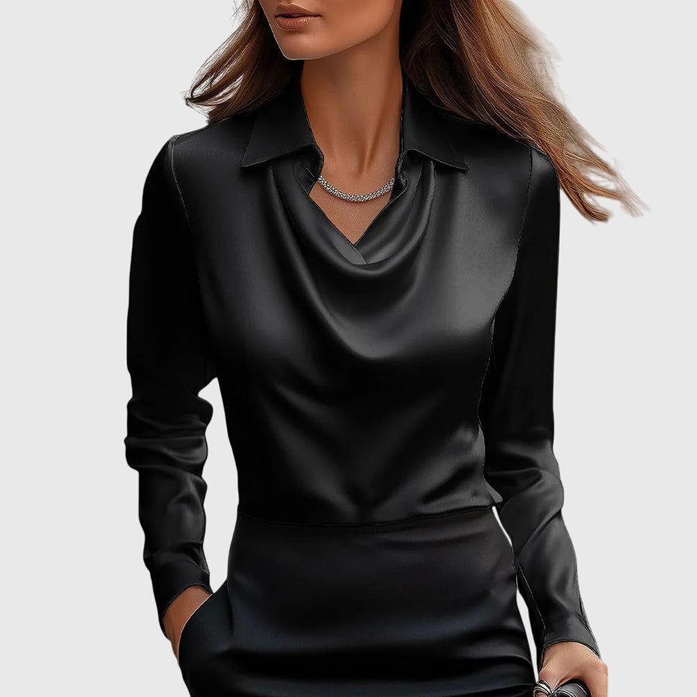 Franziska | Satin Drape Blouse