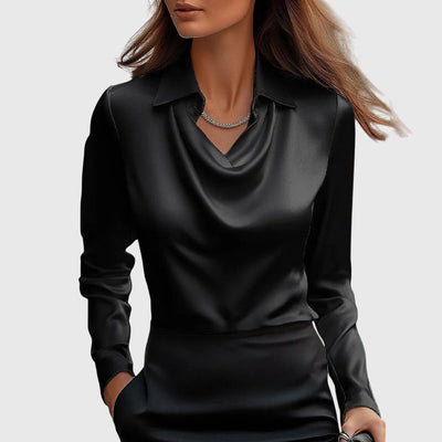 Franziska | Satin Drape Blouse