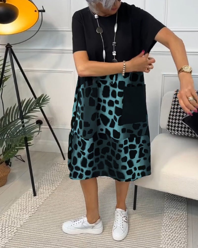 Frigga | Monochrome Print Dress