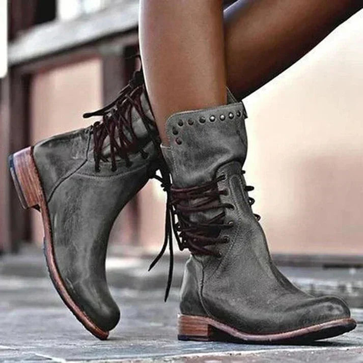 Gianna | Vintage Lace-Up Boots