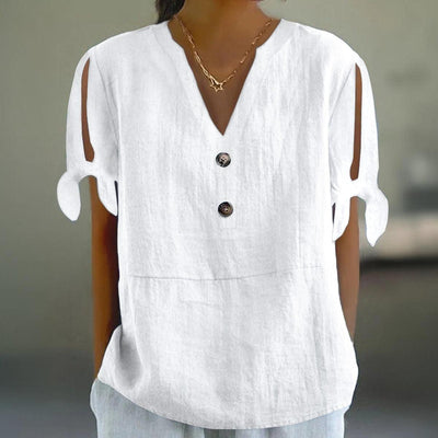 Aurora | Soft White Button-Up Shirt