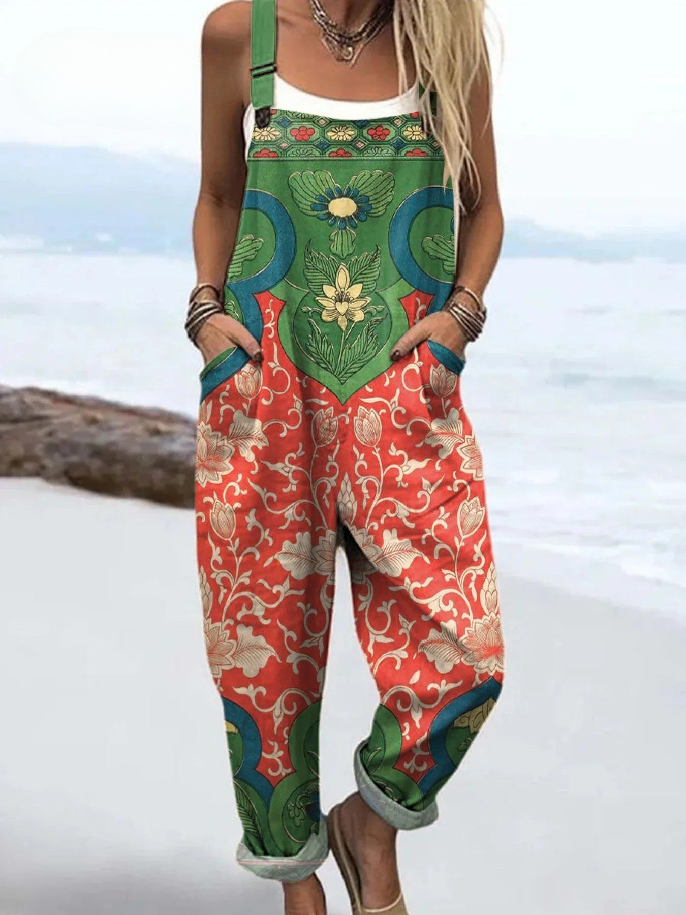 Olivia | Vibrant Floral Print Jumpsuit