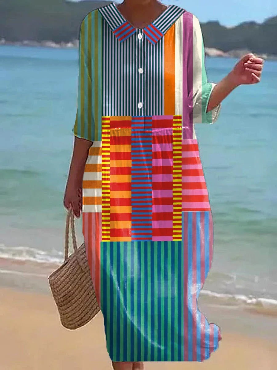 Olivia | Playful Stripes Dress