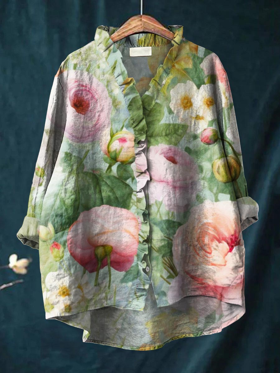Norah | Ruffle Collar Boho Blouse