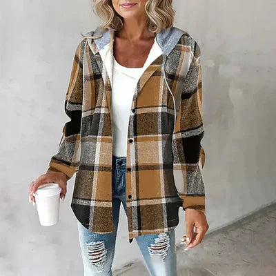 Blaire | Plaid Hooded Sweater