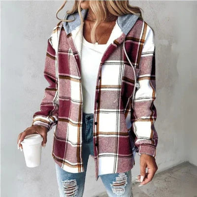 Blaire | Plaid Hooded Sweater