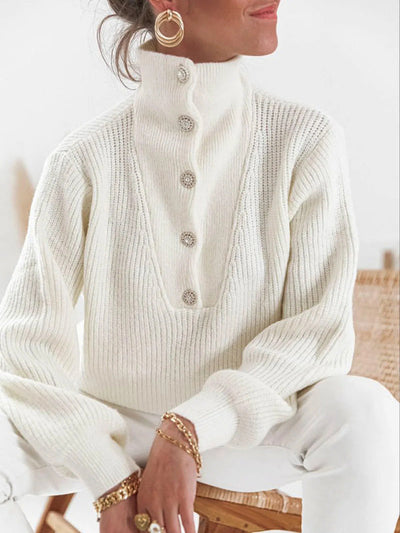 Courtney | Elegant Button Sweater