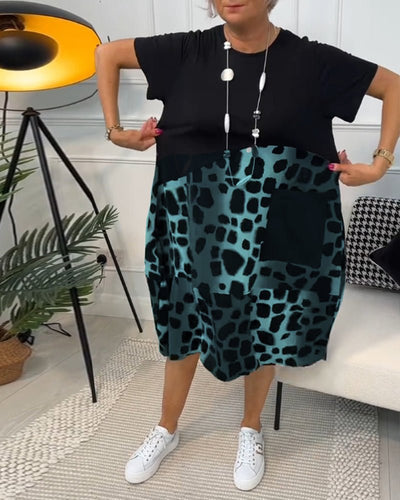 Frigga | Monochrome Print Dress