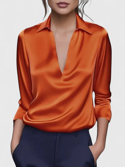Selene | Satin Elegance Blouse
