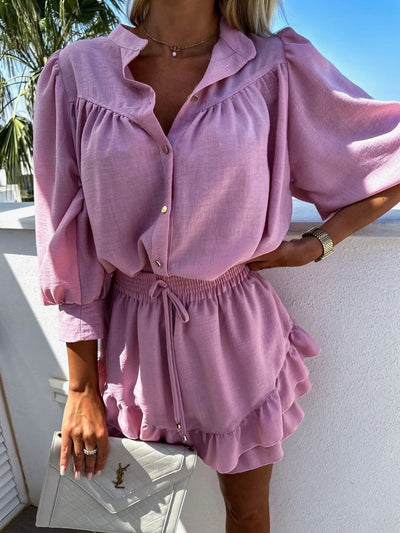 Amara | Sunlit Blouse & Ruffle Skirt Set