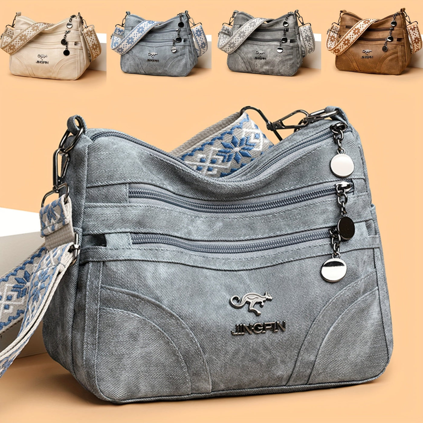 Selma | Pattern Strap Crossbody Bag
